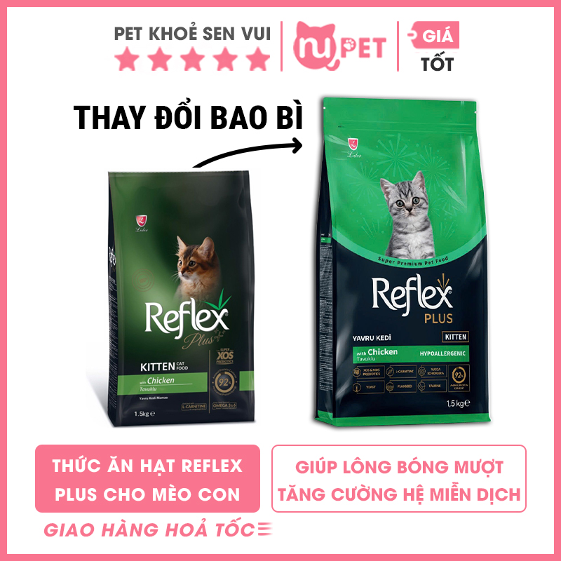 Hạt reflex plus cho mèo con kitten 4