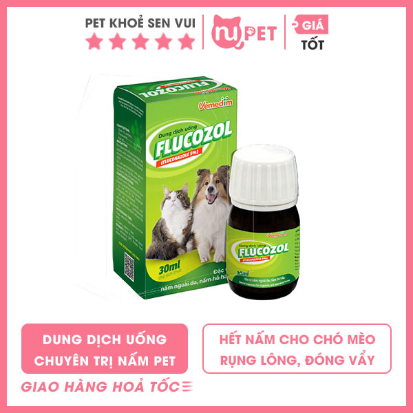 dung dịch uống flucozol trị nấm cho chó mèo nupet 7