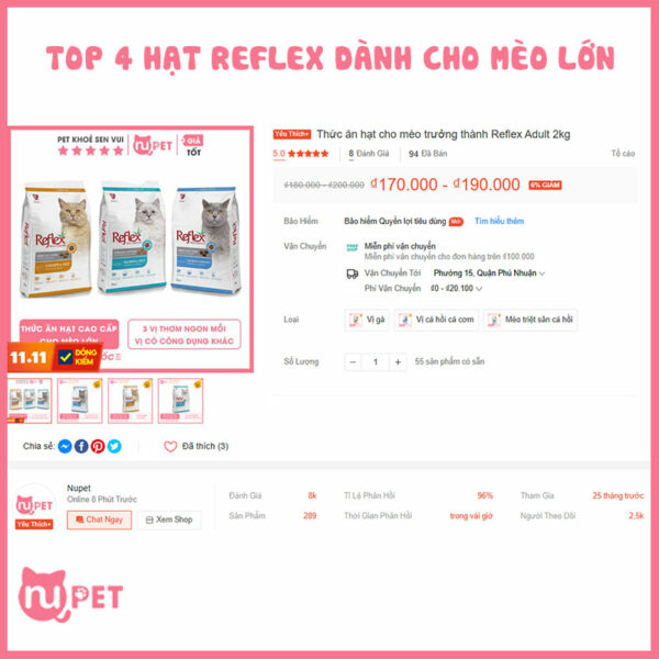 Top 11 thức ăn hạt cho mèo bán chạy nhất 2023 - Nupet