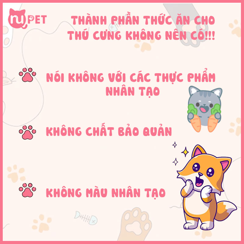 Thành phần thức ăn không nên có