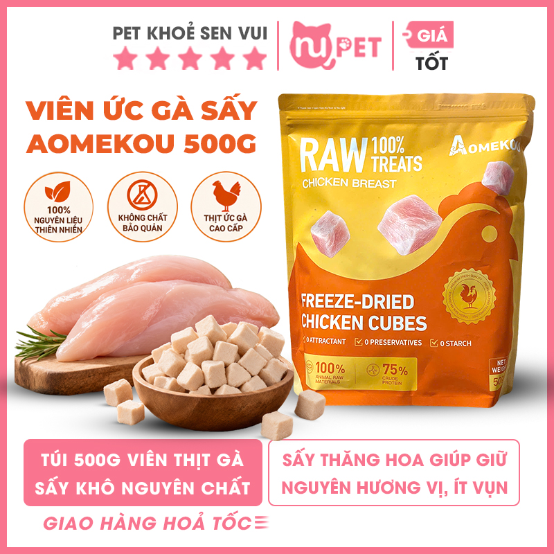 Ức gà sấy cho mèo aomekou 8