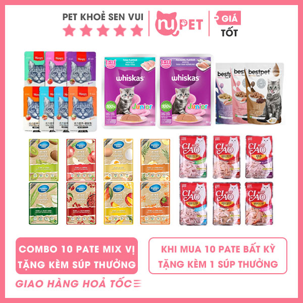 Combo 10 pate mix vị tặng kèm súp thưởng