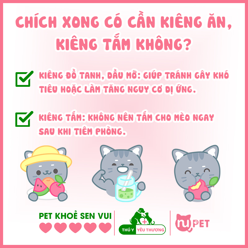 Sau khi tiêm vacxin có cần kiêng gì không?