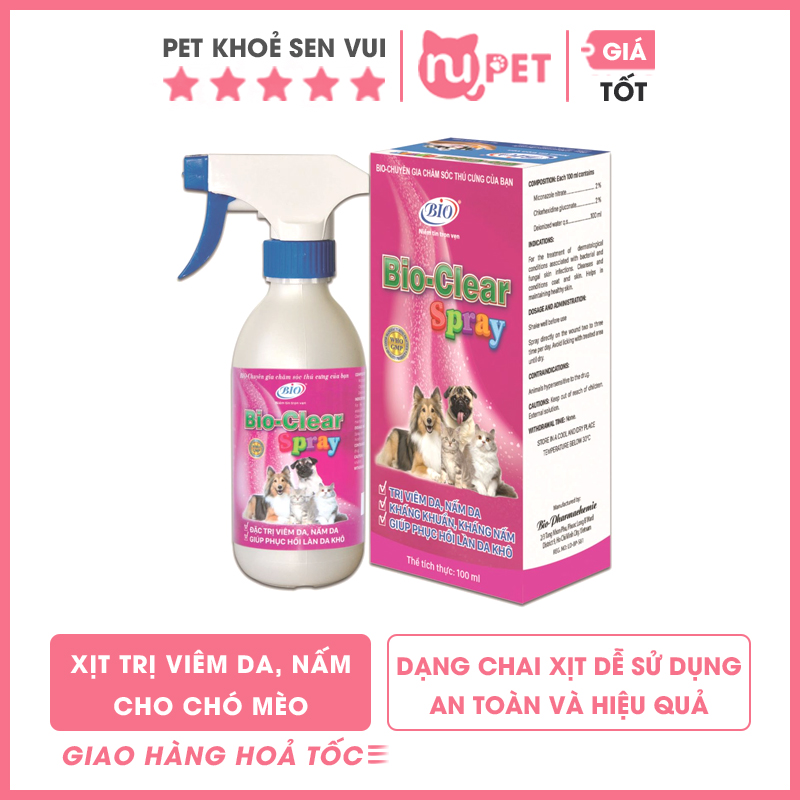 Bio clear spray xịt trị viêm da nấm