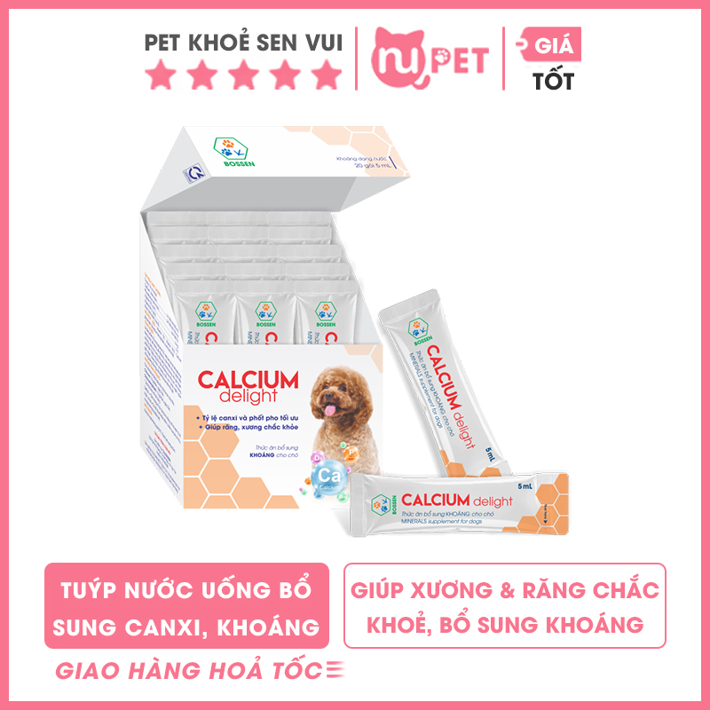 calcium delight dành cho chó bossin dạng tuýp