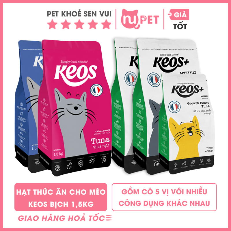 Thức ăn hạt keos keos plus cho mèo