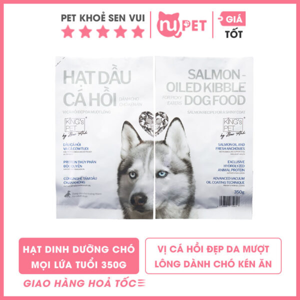 Hạt King Pet cho chó lớn vị cá hồi dưỡng lông dưỡng da