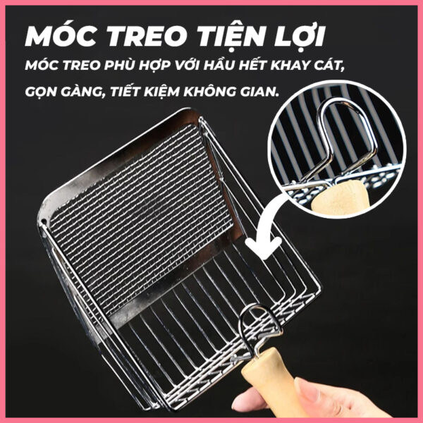 Xẻng kim loại hốt phân mèo 1