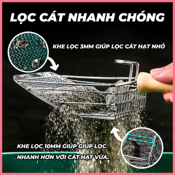 Xẻng kim loại hốt phân mèo 1