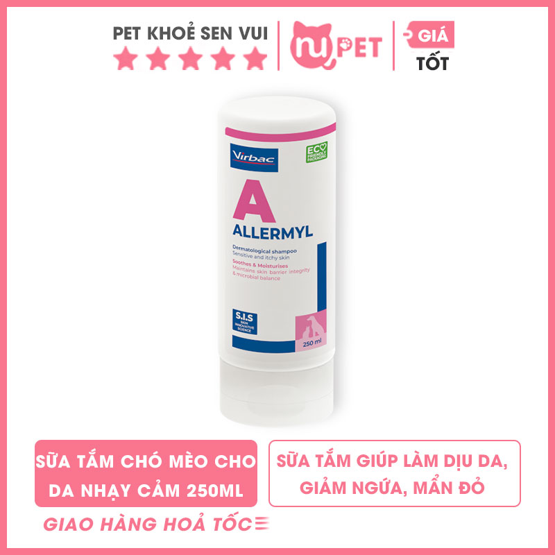 Sữa tắm chó mèo Allermyl virbac 1