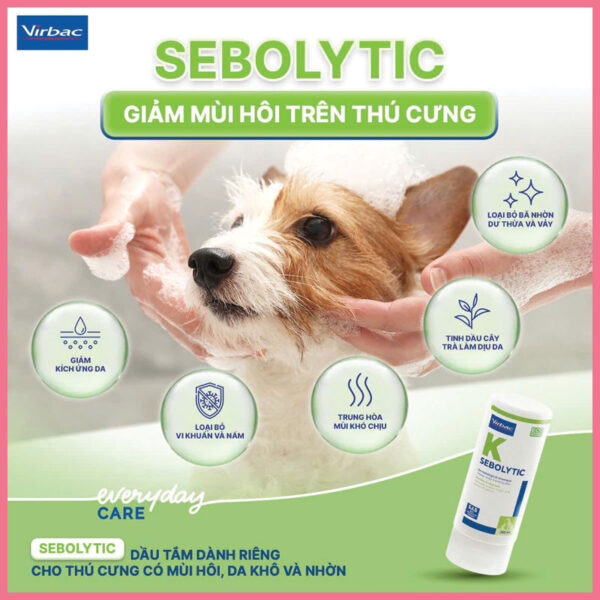 Sữa tắm chó mèo sebolytic 1