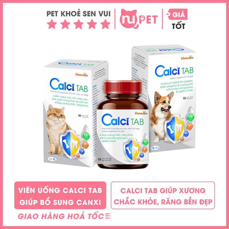 Viên uống Calci Tab cho thú cưng