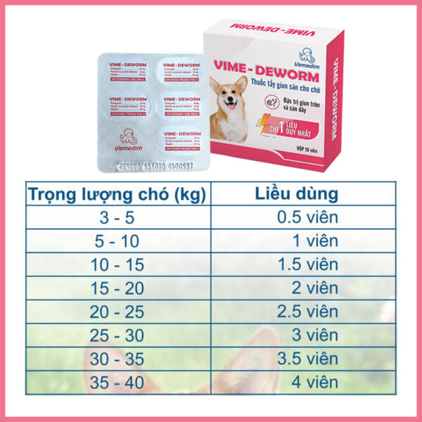 viên tẩy giun vime deworm 2