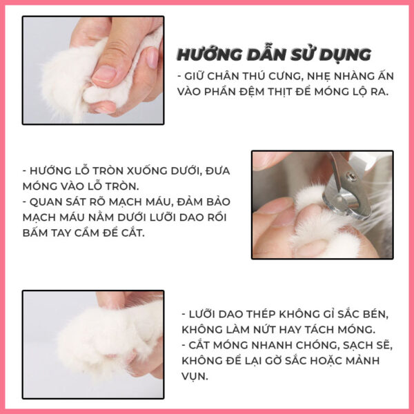 Kềm bấm móng cho mèo 1 lỗ 4