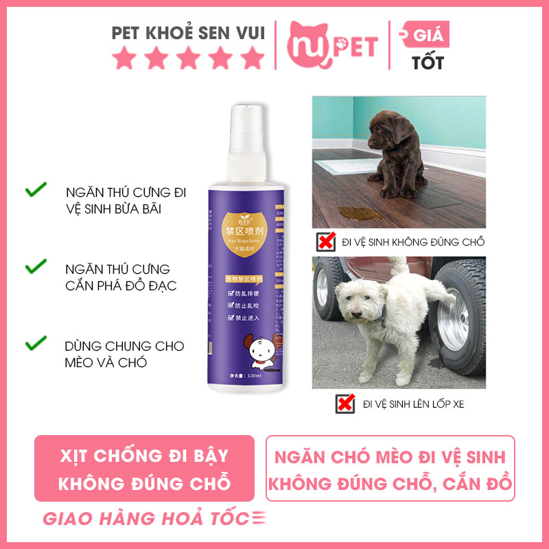 Xịt chống đi bậy cho chó mèo 1