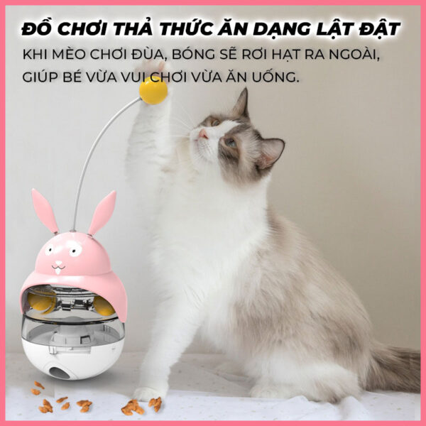 lật đật rơi đồ ăn cho mèo 2