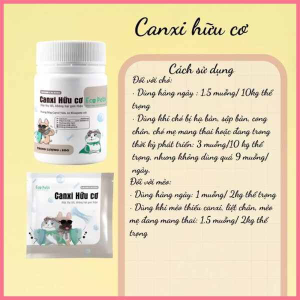 Canxi hữu cơ ecopets 5
