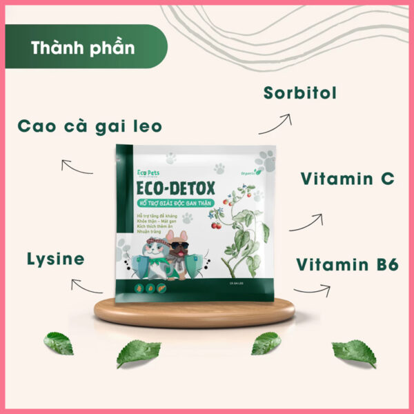 Bột uống giải độc gan thận Eco-detox Ecopets 3