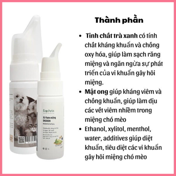 Xịt thơm miệng dkgreen ecopets 6