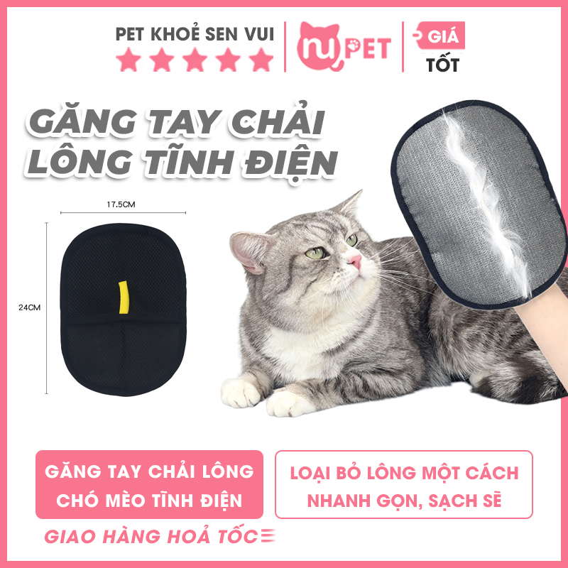 Găng tay tĩnh điện chải lông chó mèo 7