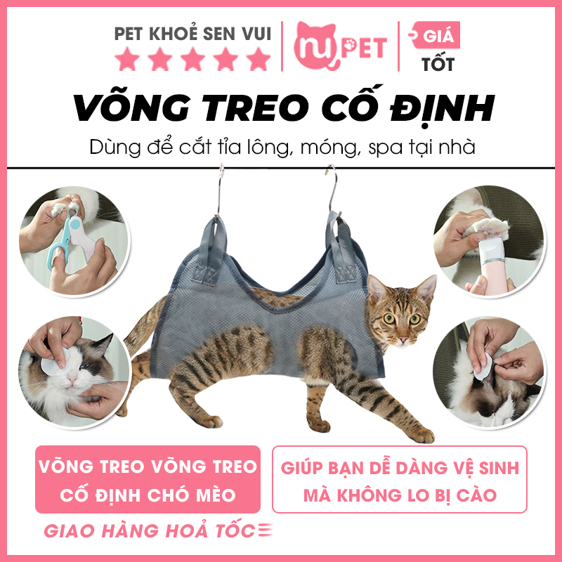 Võng treo cố định chó mèo để cắt cắt tỉa lông 8
