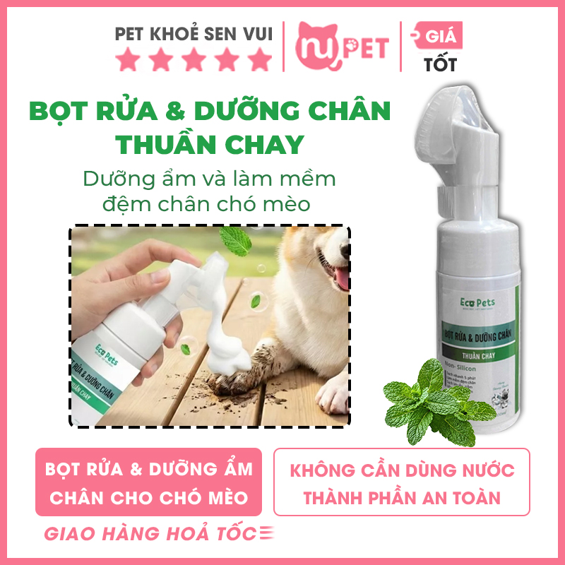 Bọt dưỡng chân Ecopets chó mèo 8