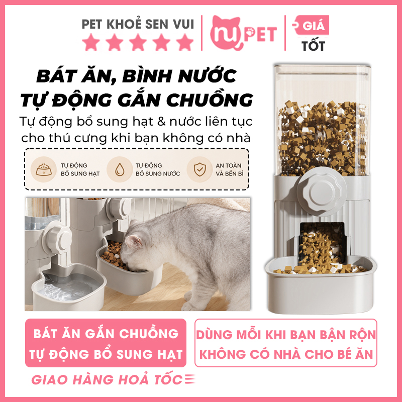 Bát ăn treo chuồng tự động cho mèo 7