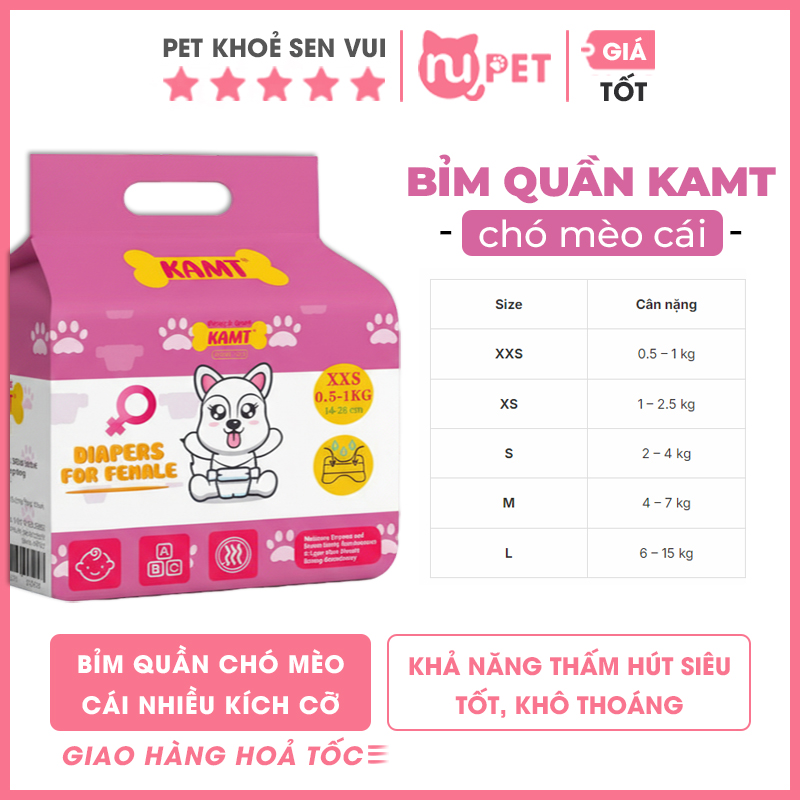 Bỉm quần chó mèo cái KAMT 8