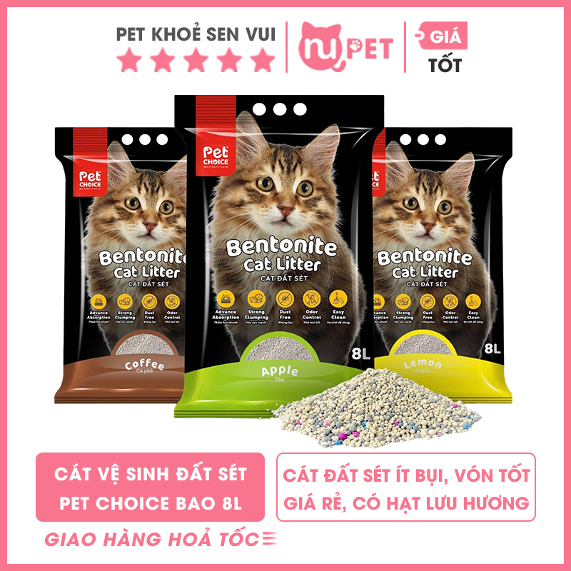 Cát mèo đất sét Pet Choice 3.8kg 6