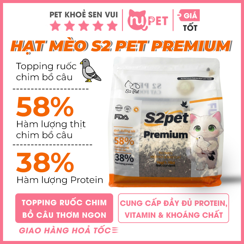 Hạt mèo S2 Pet Premium 1kg 8