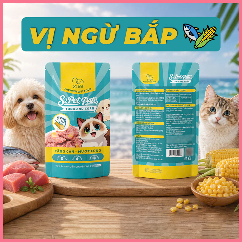 pate-cho-meo-s2-pet-goi-85g-2 Pate chó mèo S2 Pet gói 85g 2