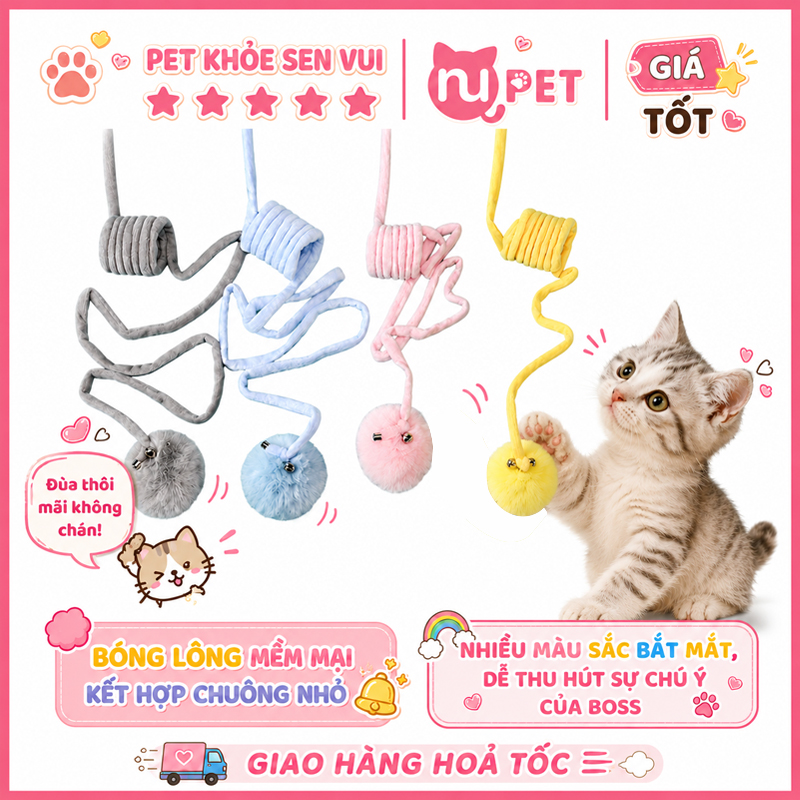 Đồ chơi dính tường hình quả bóng lông co giãn 10