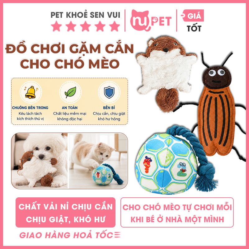 Đồ chơi gặm cắn cho chó mèo bằng vải nỉ 13
