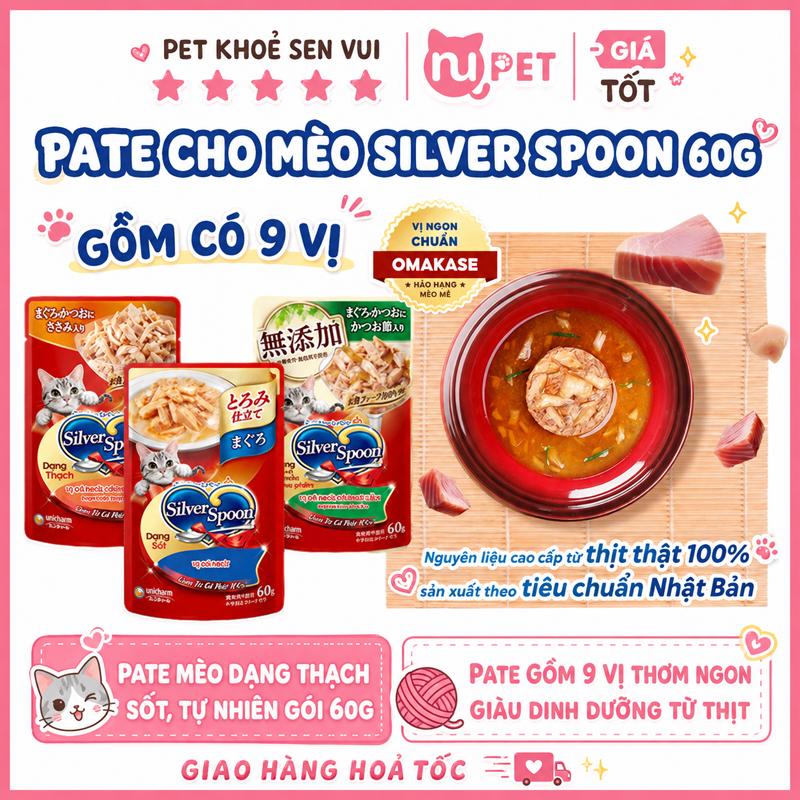 Pate mèo silver spoon 60g Nupet 19