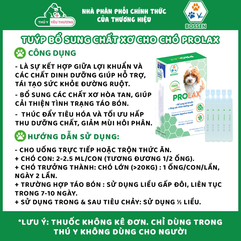 bo-sung-chat-xo-prolax-bossen-cho-6 Bổ sung chất xơ Prolax Bossen chó 6