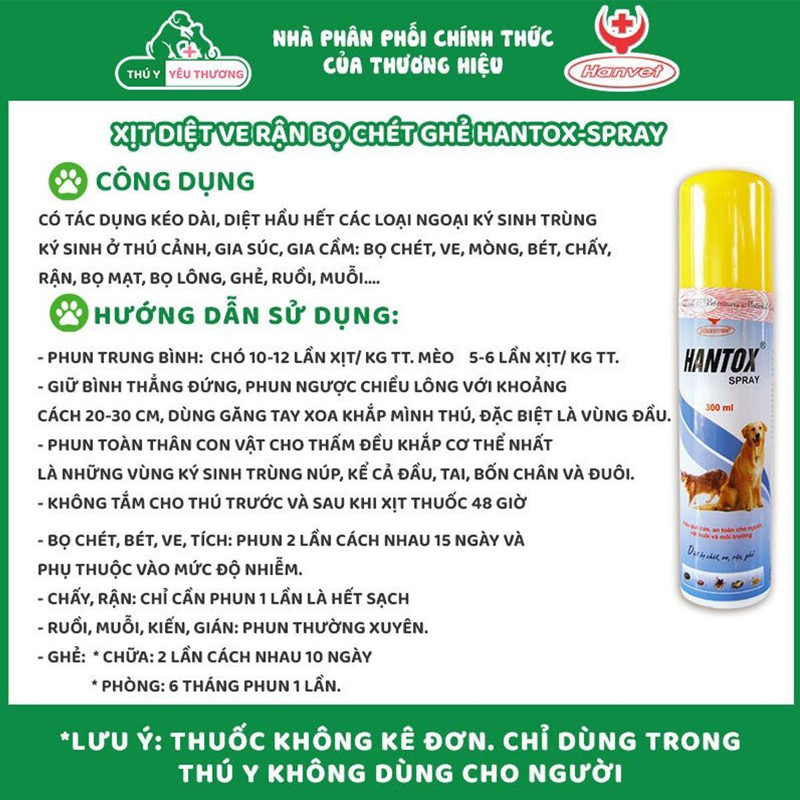 xit-ve-ran-hantox-hanvet-spray-cho-meo-2 Xịt ve rận Hantox Hanvet Spray chó mèo 2