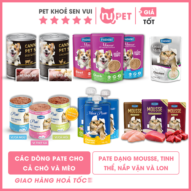 Pate faenbei cho chó mèo