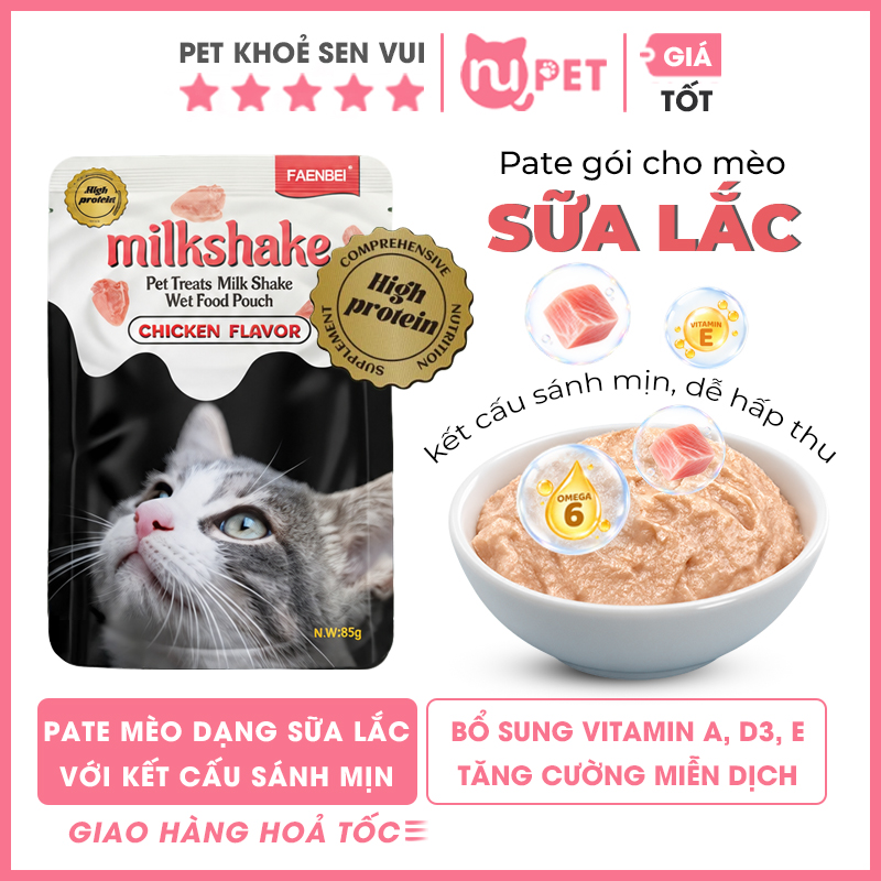 Pate sữa lắc cho mèo Faenbei milkshake 85g 1