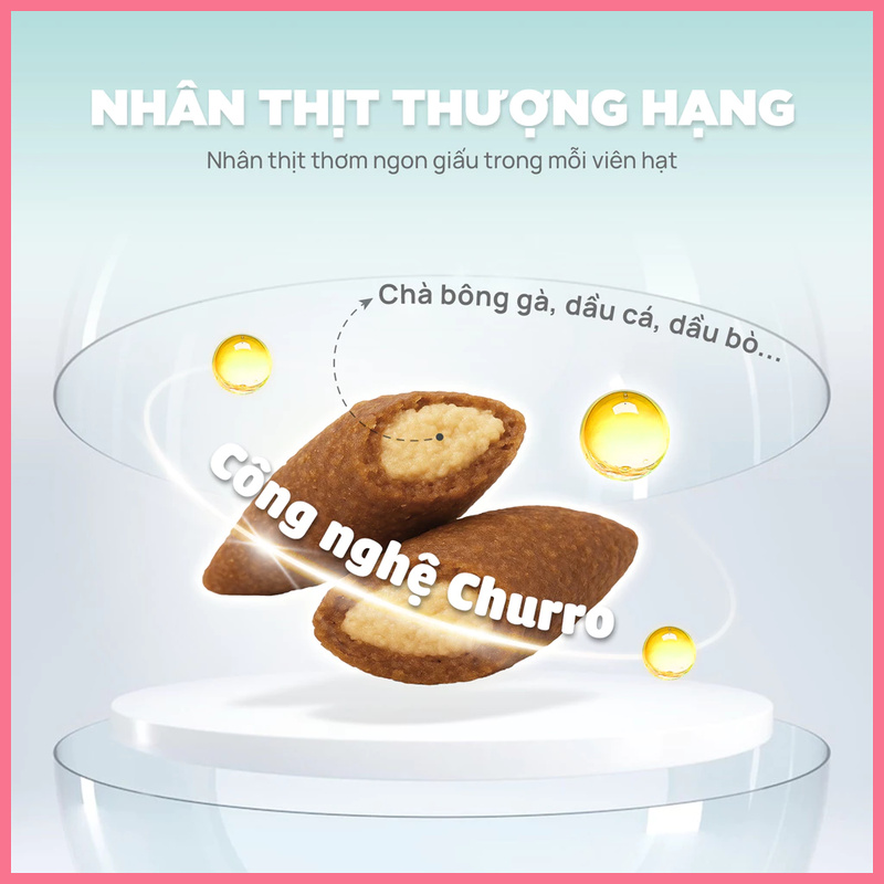 Hạt mèo PetQ Churro C90 bịch 1kg Nupet 3
