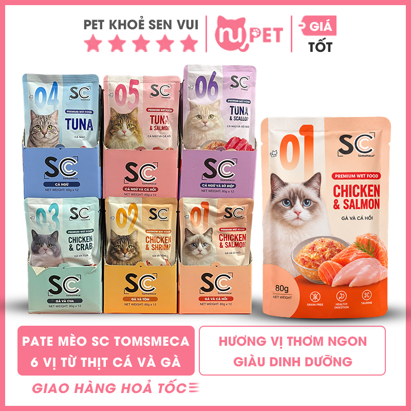 Pate mèo SC tomsmeca gói 80g 9